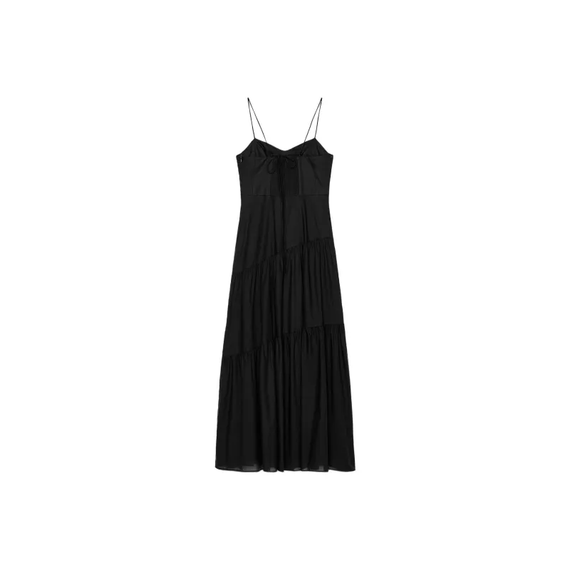 ZARA ZW Series Slip Dress Women's Black-1