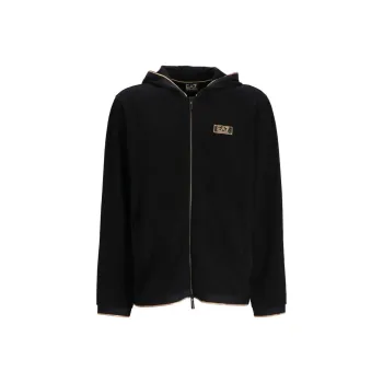 EMPORIO ARMANI Logo Patch Zipped Hoodie