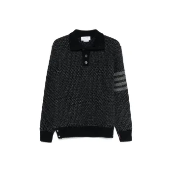 THOM BROWNE 4 Bar Tweed Sweater