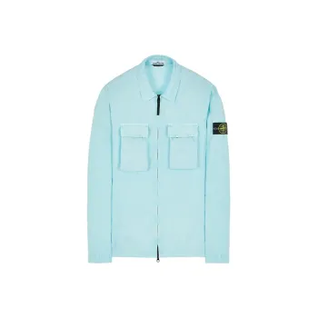 STONE ISLAND Jackets Men Aqua Blue