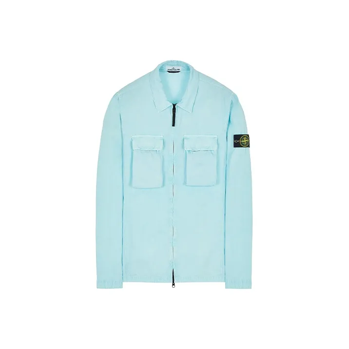 STONE ISLAND Jackets Men Aqua Blue-0