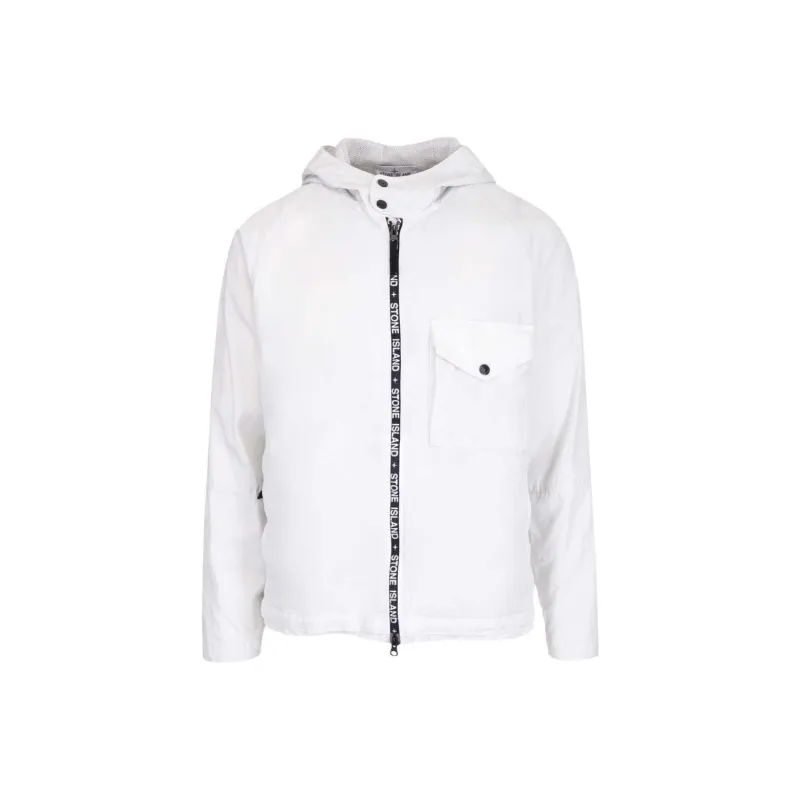 STONE ISLAND Logo Zipped Long Sleeved Jacket-0