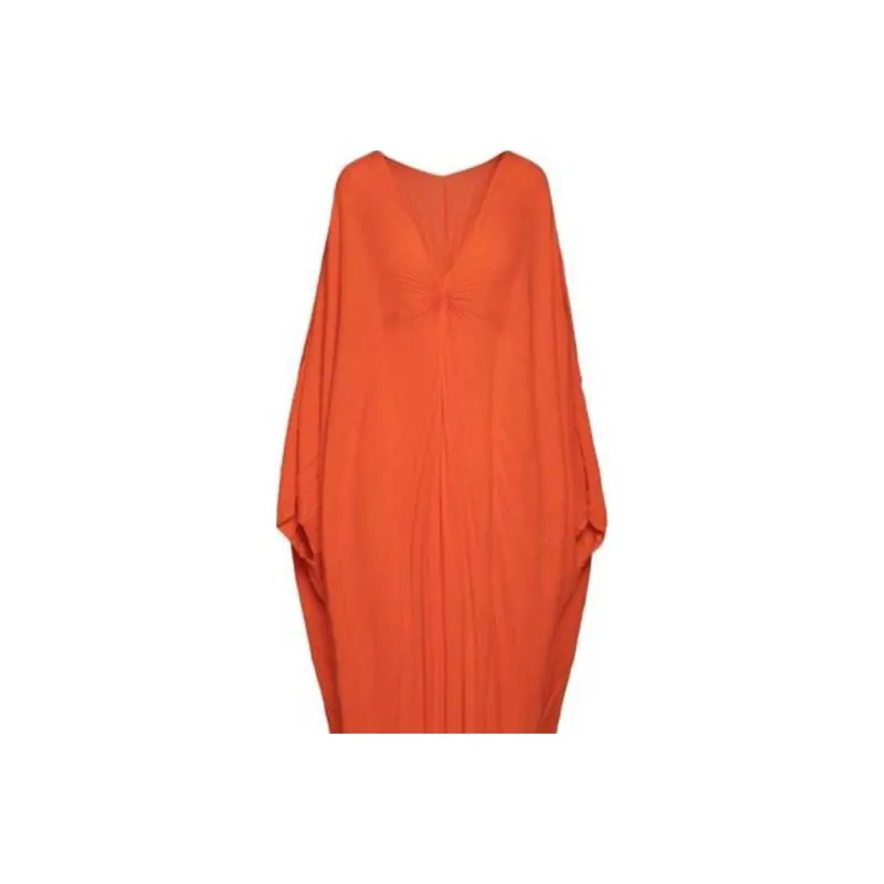 Valentino Long-Sleeved Dresses Women's Orange-1