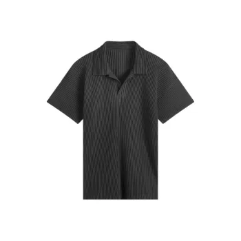 Homme Plissé Issey Miyake Pleated Short Sleeved Polo Shirt