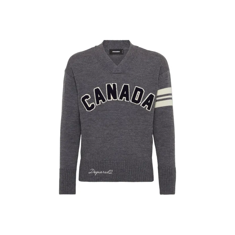 DSQUARED 2 Canada College V Neck Jumper-0