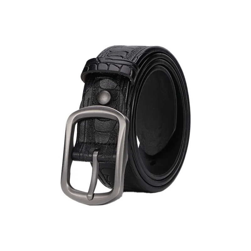 YUZHAOLIN Cow Split Leather Belts Unisex Width 3.3CM-1