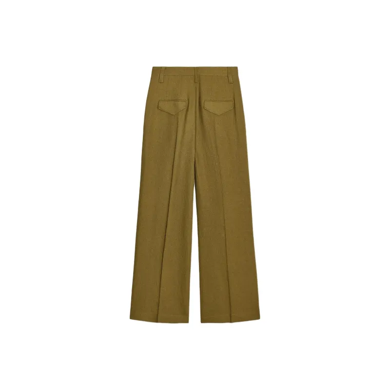 ZARA ZW Series Casual Pants Women's Olive Green-1