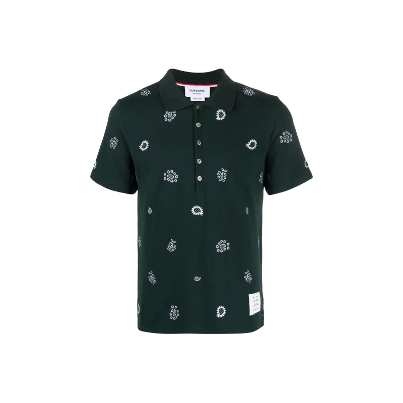 THOM BROWNE Paisley print Polo Shirt-0