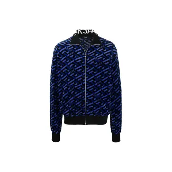 VERSACE La Greca Print Chenille Sweatshirt