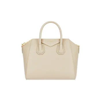 Givenchy Antigona Calfskin Shoulder Bag, Crossbody Bag, Handbag Small Size Women's Beige