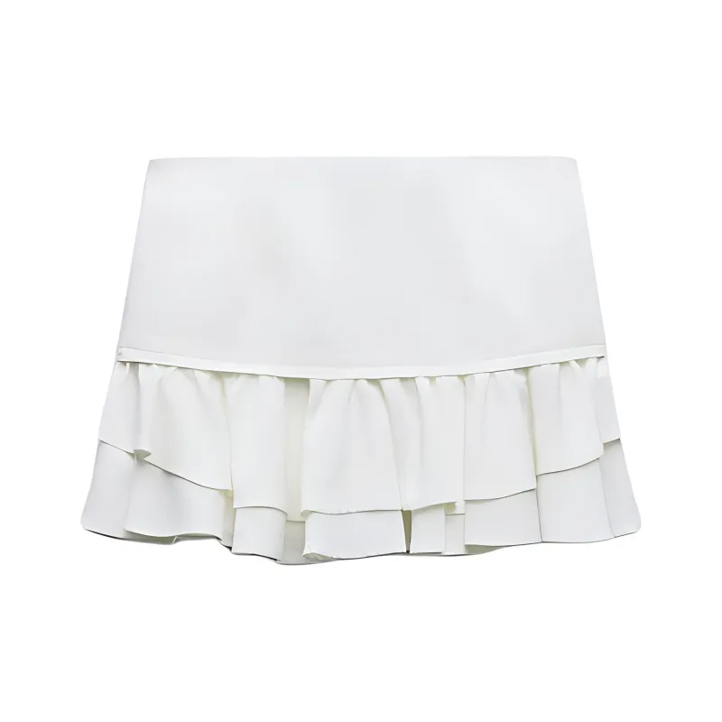 ZARA Casual Short Skirts Women's White-1