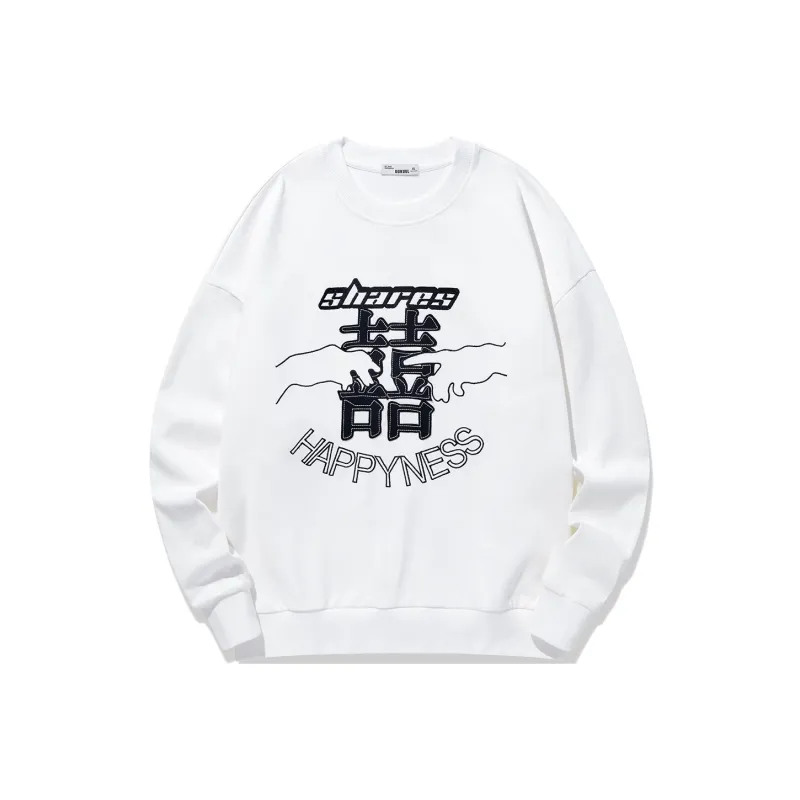 GUKUUL Text Print Vintage Crew Neck Pullover Sweatshirt Unisex-0