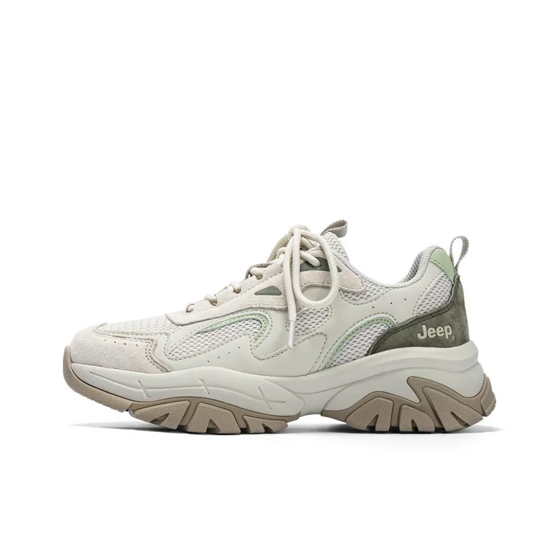 Jeep Cushioning, Abrasion Resistant, Breathable, Height Increasing Low Top Chunky Sneakers Women's-4