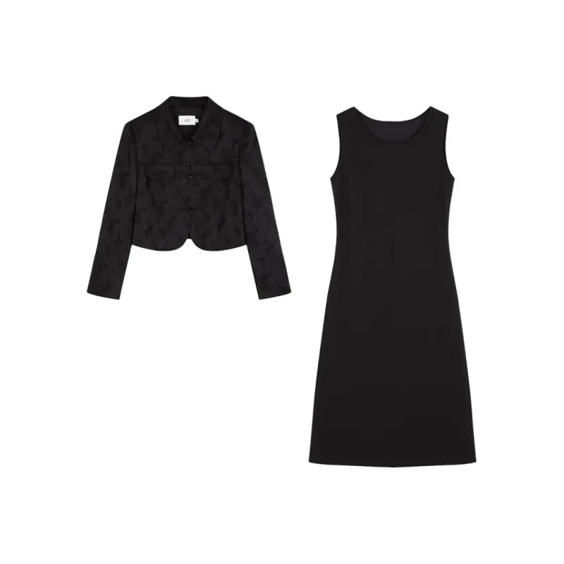 Mo Han Yi Mei Skirt Set Women's Black-0