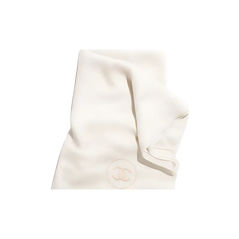 CHANEL Silk Shawls Women's Light Beige-2