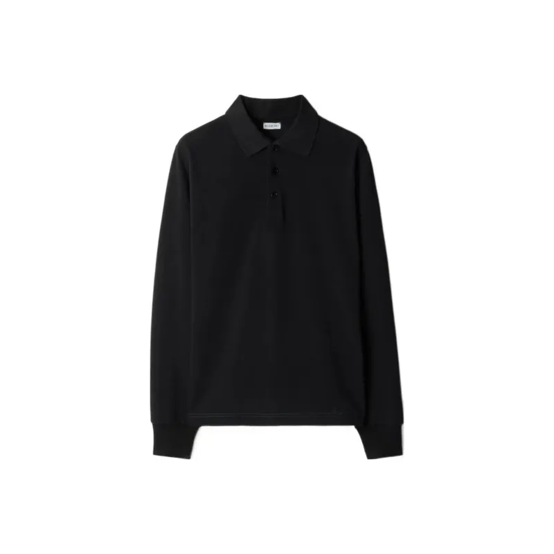 Burberry Long sleeve Cotton Polo Shirt-0