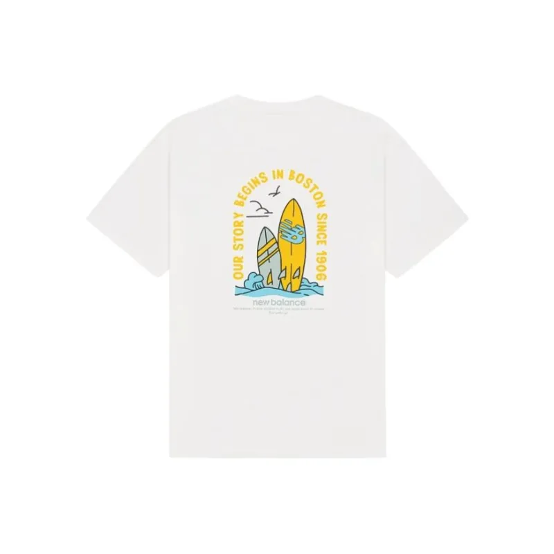 New Balance SS25 T Shirt Men's White-1