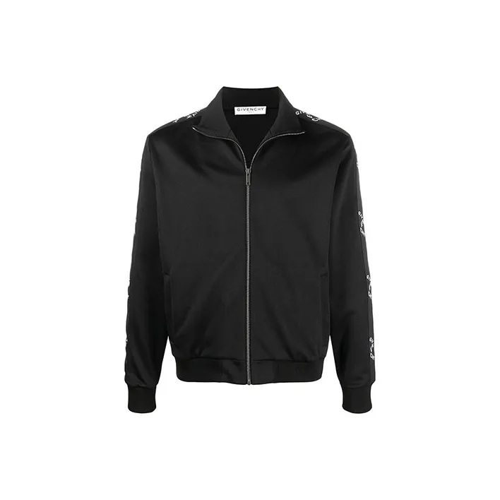 Givenchy Refracted Logo Tape Zip Up Track Jacket-0