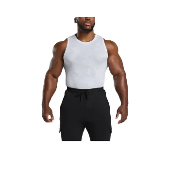 GYMSHARK GEO SEAMLESS TANK Tank Tops Men's White