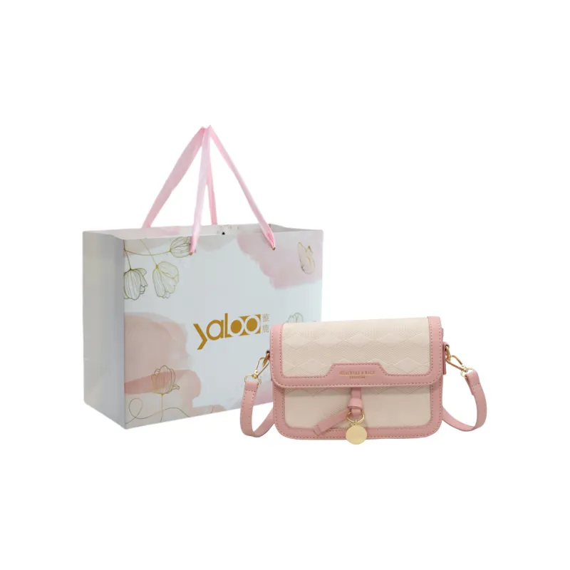 Yalu PVC Shoulder Bag, Crossbody Bag Unisex White/Black/Khaki & White/Black & White/Pink & White-22