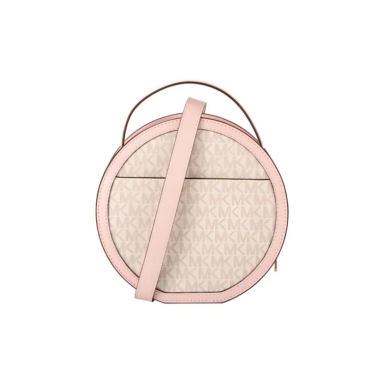 MICHAEL KORS Aidy Leather Round Bag Shoulder Bag Crossbody Bag Medium Size Women's Vanilla White & Pink-2