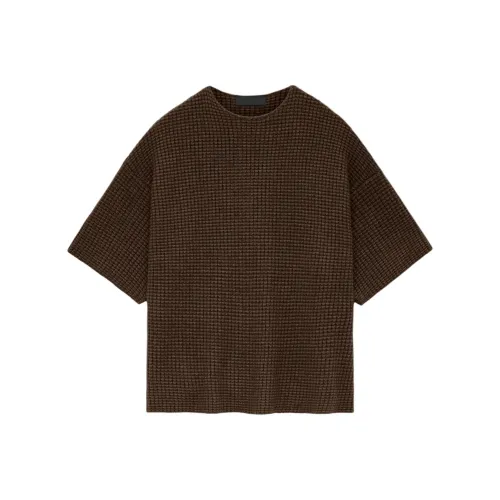 Converse Desert Daydream Pullover Graphic Erkek Sarı Sweatburgundy Heavy Waffle Short Sleeve Crewneck Sweater