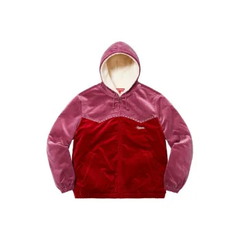 Supreme Studded Velvet Hooded Work Jacket