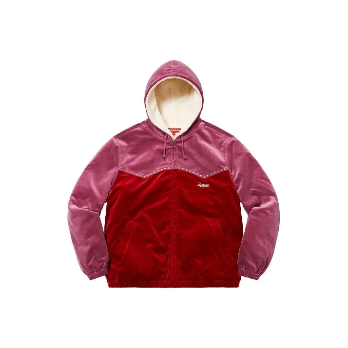 Supreme Studded Velvet Hooded Work Jacket-3