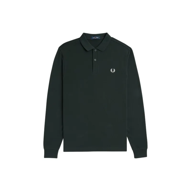 FRED PERRY Polo Shirt Men's Night Green-0