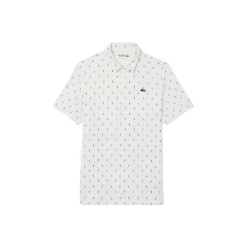 LACOSTE Polo Shirt Men's White/Marine Blue