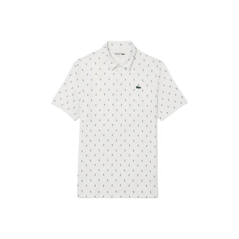 LACOSTE Polo Shirt Men's White/Marine Blue-0