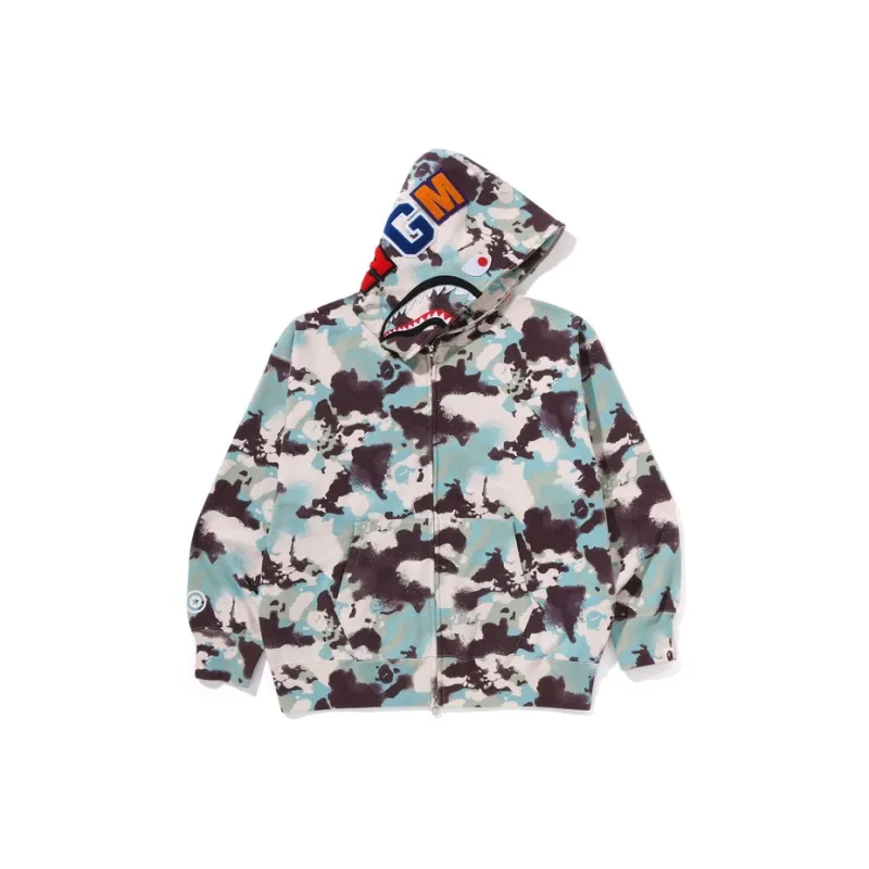 Bape Map Camo Shark Full Zip Hoodie-5