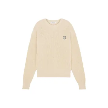 Maison Kitsune Fox Head Patch Knitted Jumper