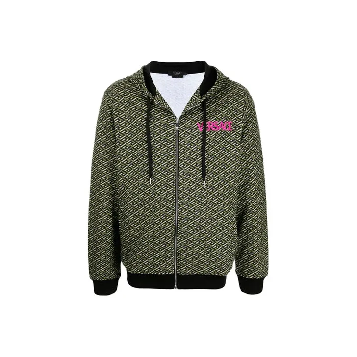 VERSACE Monogram Print Hoodie-0
