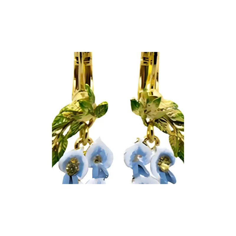 LES NEREIDES Gold Plated Earrings Women's Blue-2