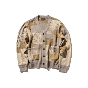 Beams Patchwork Cardigan