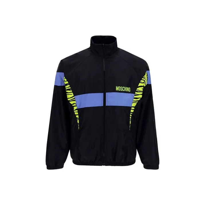 MOSCHINO Panelled Zebra Windbreaker-0