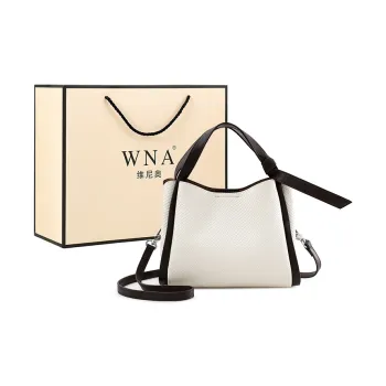 Vigno Synthetic Leather Handbag Regular Women's Black & White