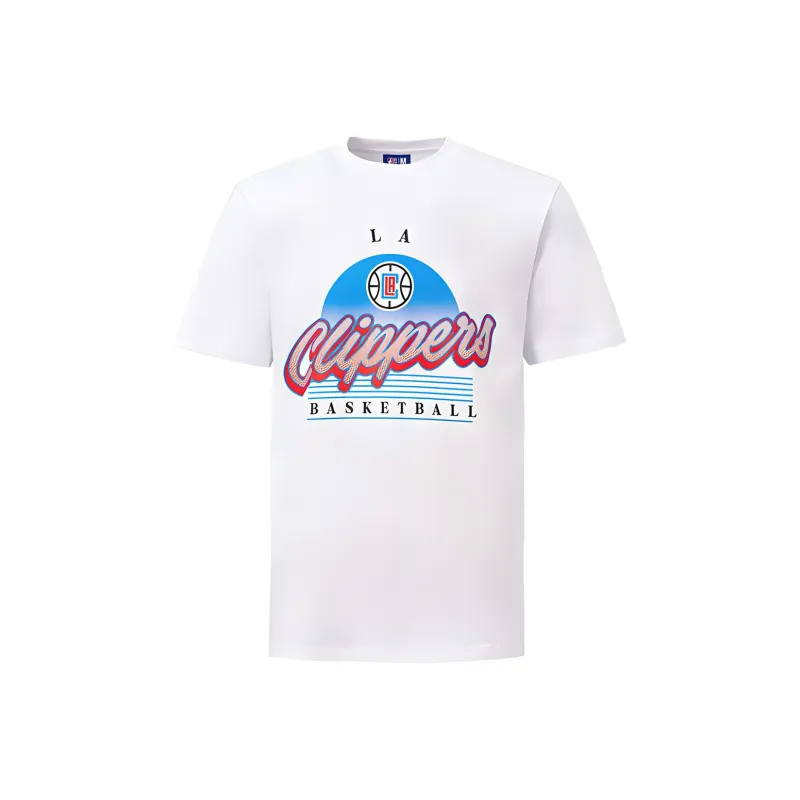 NBA Drop Shoulder Sleeve T-Shirt Unisex White-0