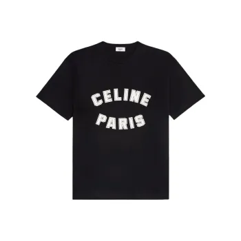CELINE Loose CELINE Paris T-shirt In Cotton Jersey