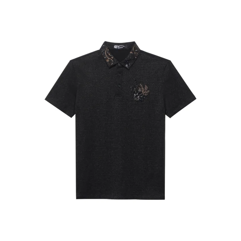 ANDREW MACKENZIE Polo Shirt Men's Black/Gold-0