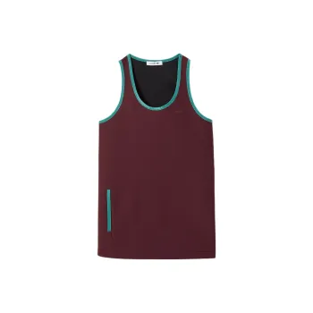 LACOSTE Tank Tops Unisex Burgundy