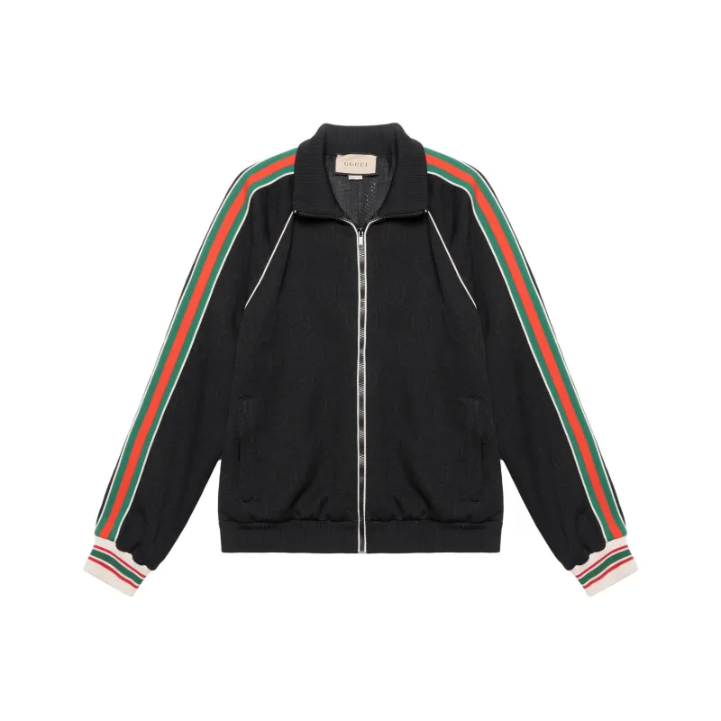GUCCI Gg Jacquard Jersey Zip Jacket-0
