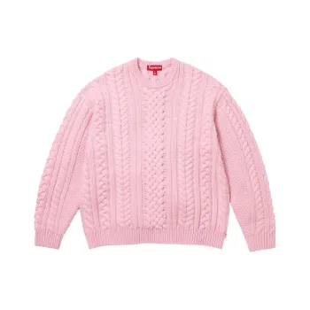 Supreme Appliqué Cable Knit Sweater