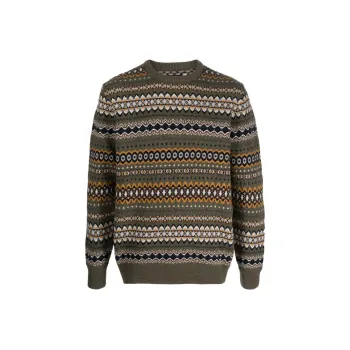 BARBOUR Intarsia Crew-neck Wool Jumper