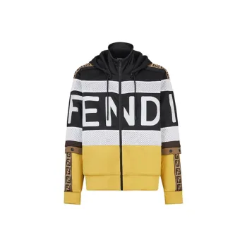 FENDI Jackets Men Yellow Black