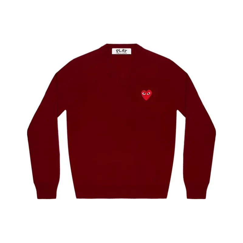 CDG Play Sweaters Men Fuchsia-0