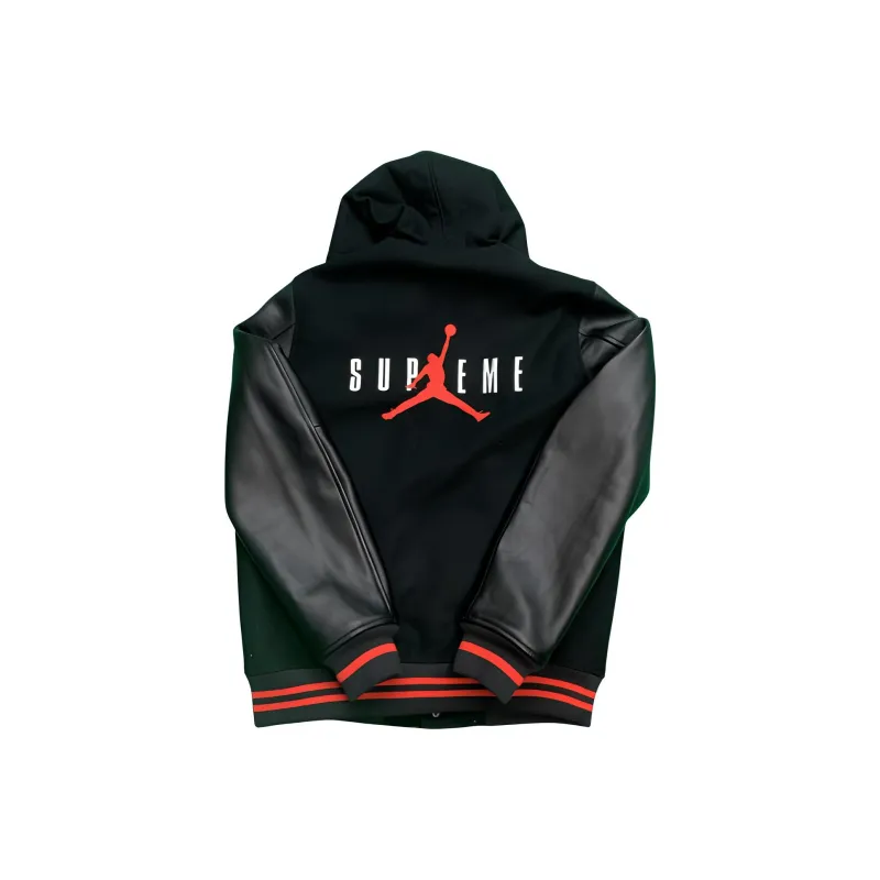 Supreme Jordan Hooded Varsity Jacket-1