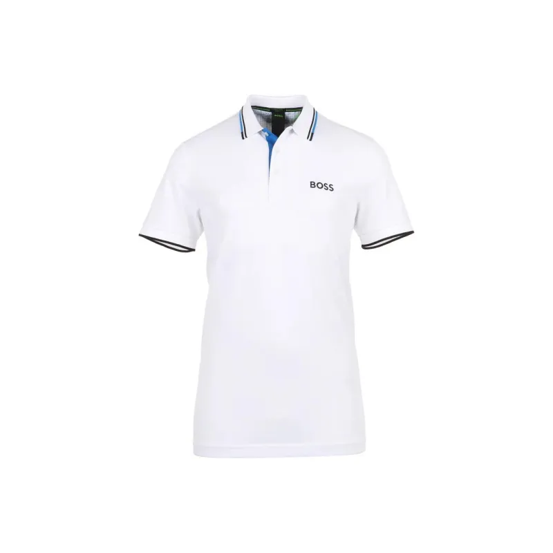 HUGO BOSS Logo Embroidered Short Sleeved Polo Shirt-0