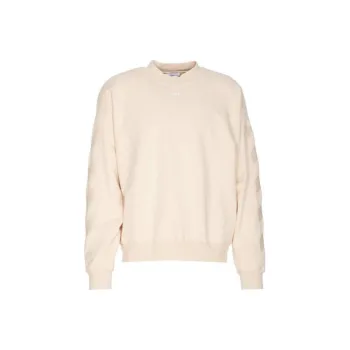 OFF WHITE Diagonal Stripe embroidered Cotton Sweatshirt